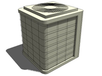 3D Air conditioner unit smaller dimension in sketchup