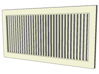 3D Heating Register Grill in sketchup