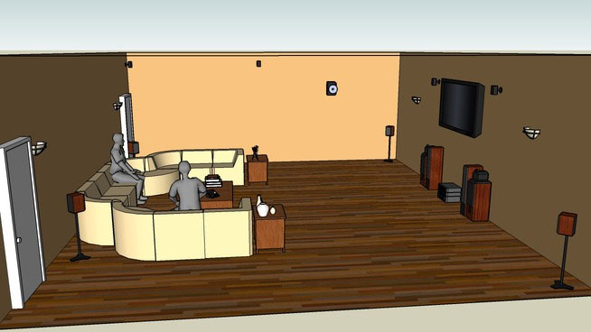 Sketchup model - Home movie theater