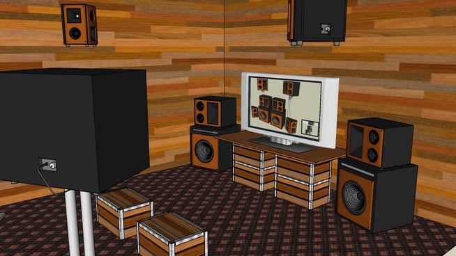 Sketchup model : Home Theater - Audio System