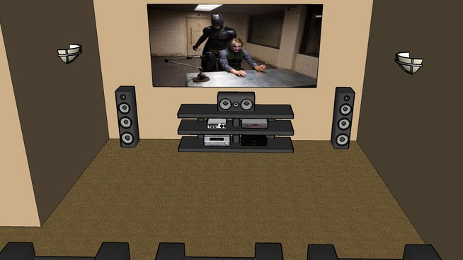 Sketchup model - Nice home theater