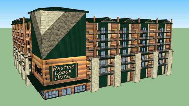 Sketchup model - Resting Lodge Hotel