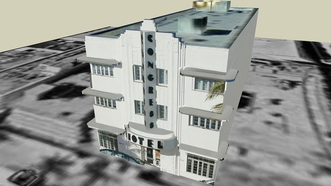 Sketchup model - The Congress Hotel