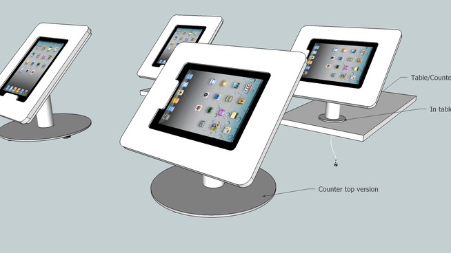 Sketchup model : Apple iPad Counter stand