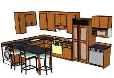 Simple Kitchen in SketchUp