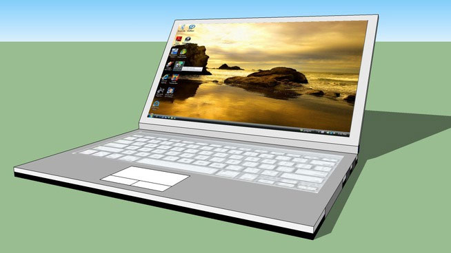 Sketchup model - Dell Laptop