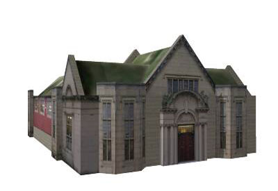 Heywood Public Library in SketchUp