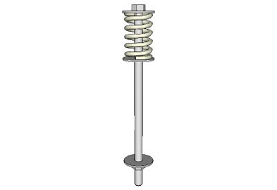 Spring and Bolt Assy in Sketchup