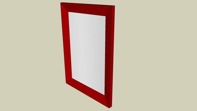 Sketchup model - Rectangular Wall Mirror