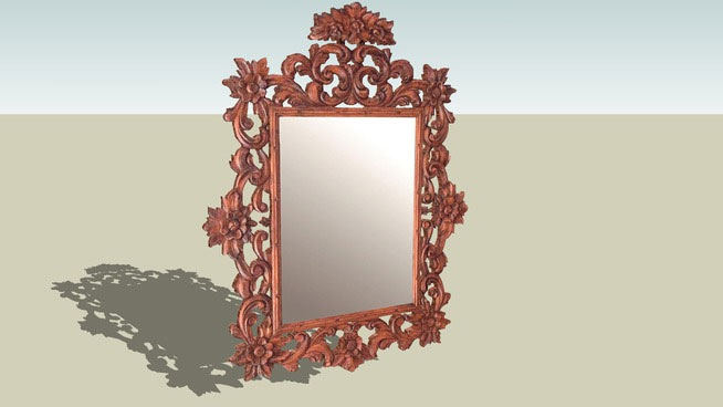 Sketchup model - Baroque mirror