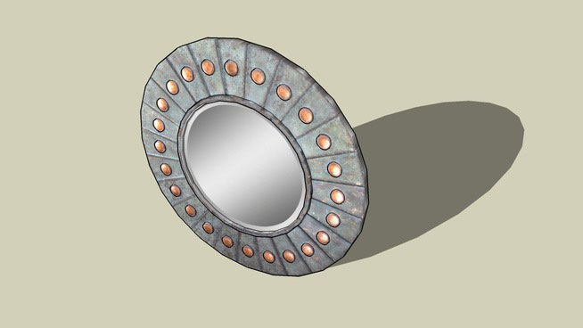 Sketchup model - Round mirror