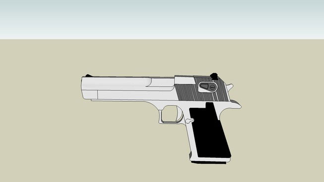 Sketchup model - Desert Eagle Pistol