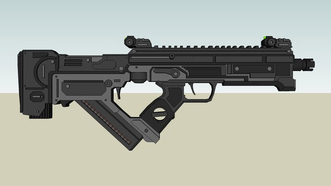 Sketchup model - Carbine wepons