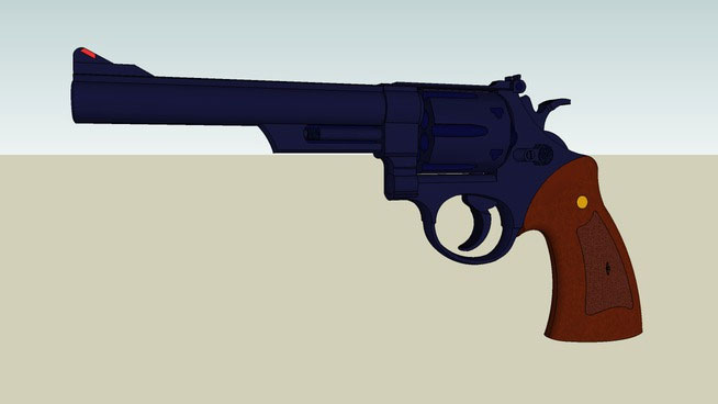 Sketchup model - Magnum Revolver
