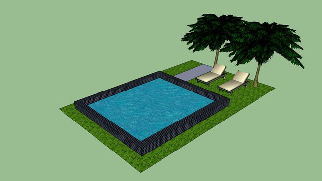 Sketchup model - Luxury Pool