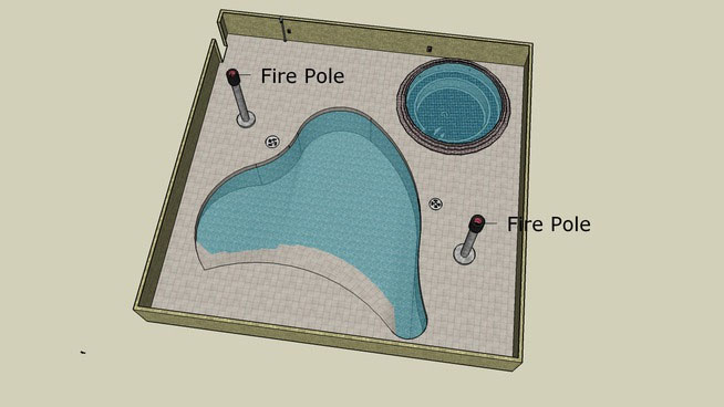 Sketchup model - Basic Backyard Pool