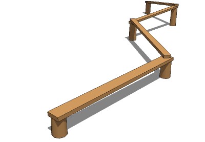 Trail exercise balance beams