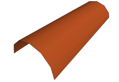 3D Single Red Roofing Tile In Sketchup