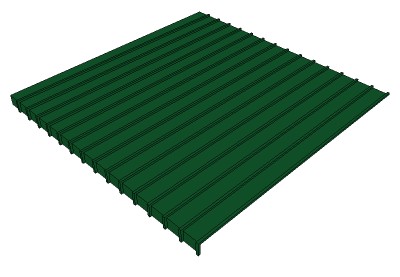3D Standing Seam Roofing 16 Inch OC Thick Seam In Sketchup