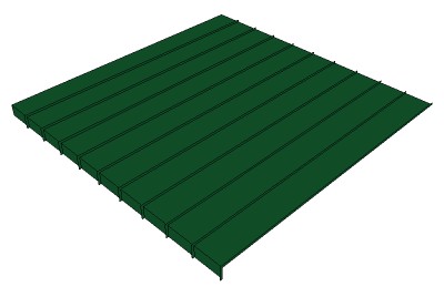3D Standing Seam Roofing 24 Inch Oc In Sketchup