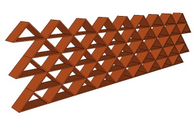 3D Triangular Red Tile Grate In Sketchup