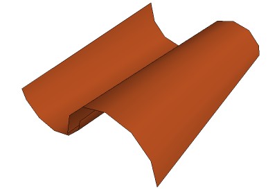 3D Two Red Roofing Tiles In Sketchup
