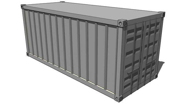 Sketchup model - Shipping container 20ft