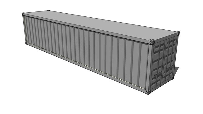 Sketchup model - Shipping container 40ft