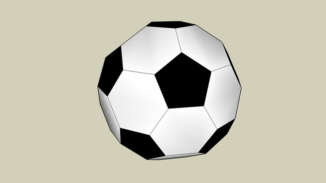 Sketchup model - Scale soccer ball