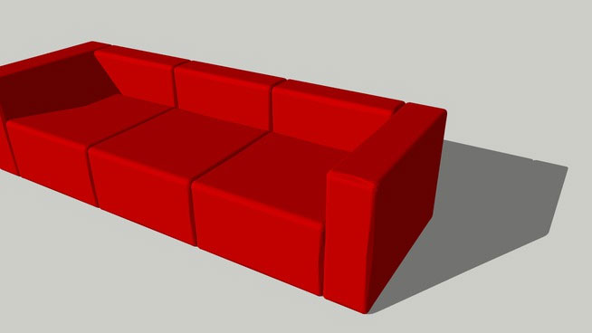 Sketchup model - Sofa Red