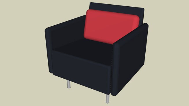 Sketchup model - 1 seater Sofa