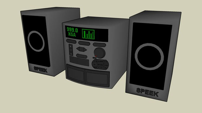 Sketchup model - Radio speaker