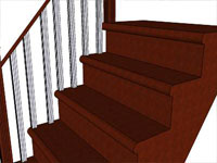 Cherry Stairs in SketchUp