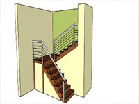 Inner Stairs in SketchUp