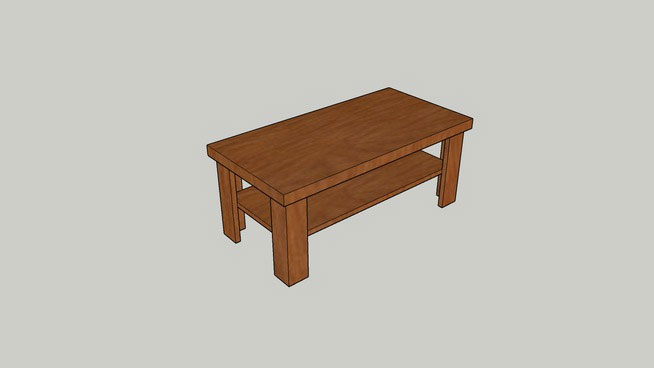 Sketchup model - Simple coffee table