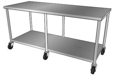 Sketchup model - Table with Casters