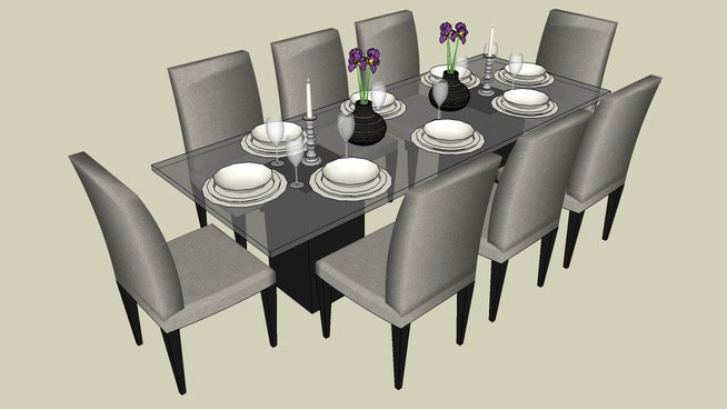 Sketchup model - Dining Table