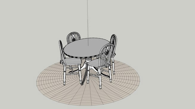 Sketchup model - Dining room Table