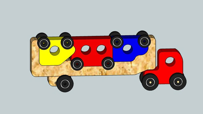 Sketchup model - Puzzle truck Toy