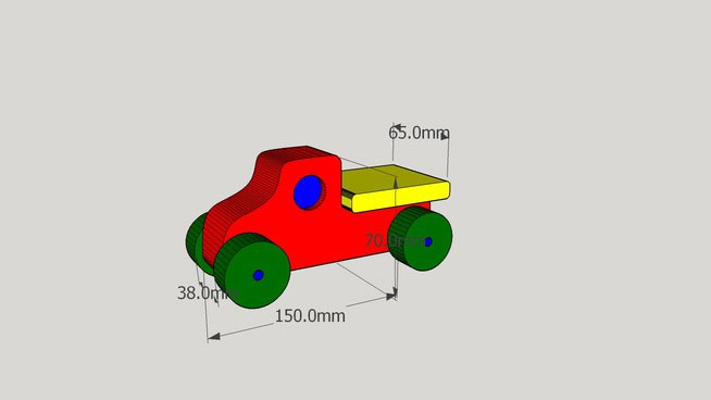 Sketchup model - Small Toy Truck