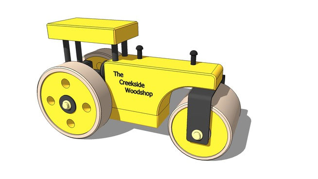 Sketchup model - Toy Steam Roller