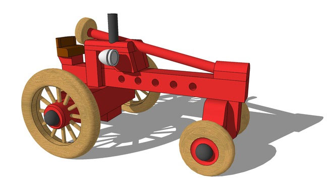 Sketchup model - Toy Garden Tractor