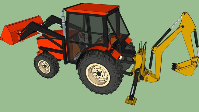 Sketchup model - Tractor BackHoe