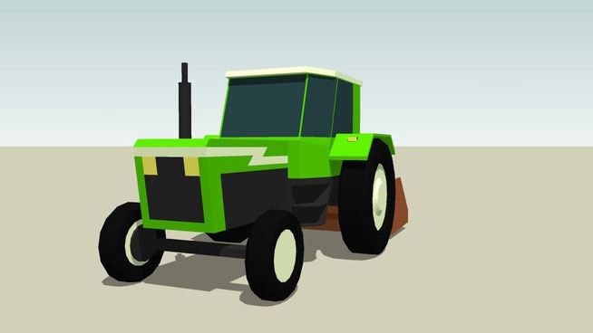 Sketchup model - Farming machines tractor