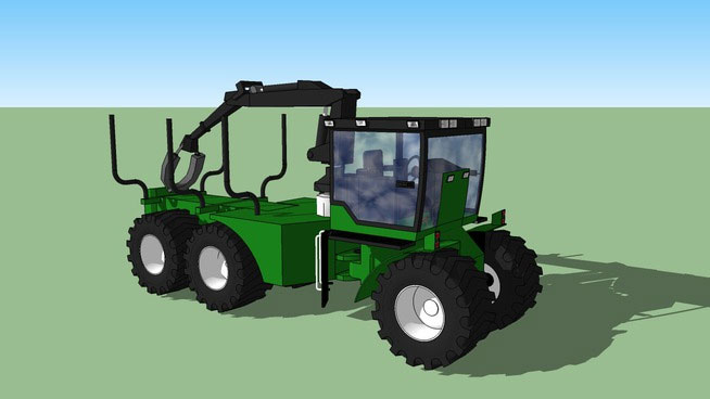 Sketchup model - Harvester timber tractor