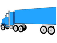 Semi Truck With One Trailer