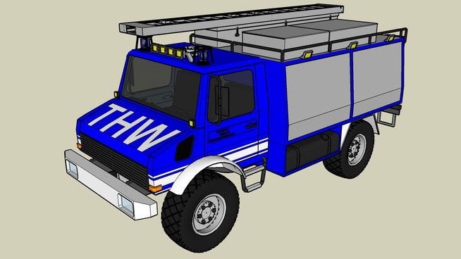 Sketchup model - THW truck