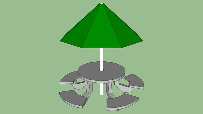 Sketchup model - Picnic Table Round