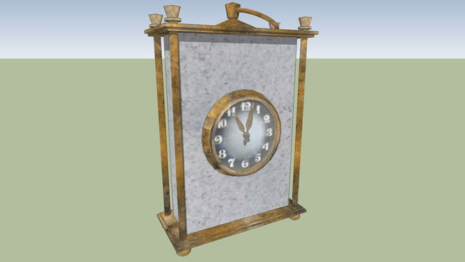 Sketchup model - Old desk clock
