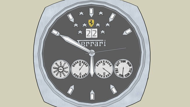 Sketchup model - Ferrari Wrist watch